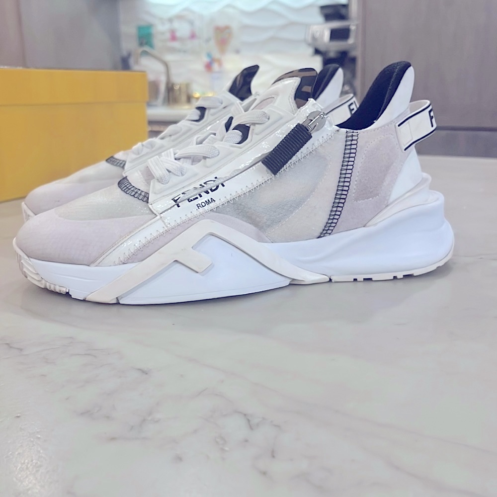 Fendi White and Black Women's Sneakers